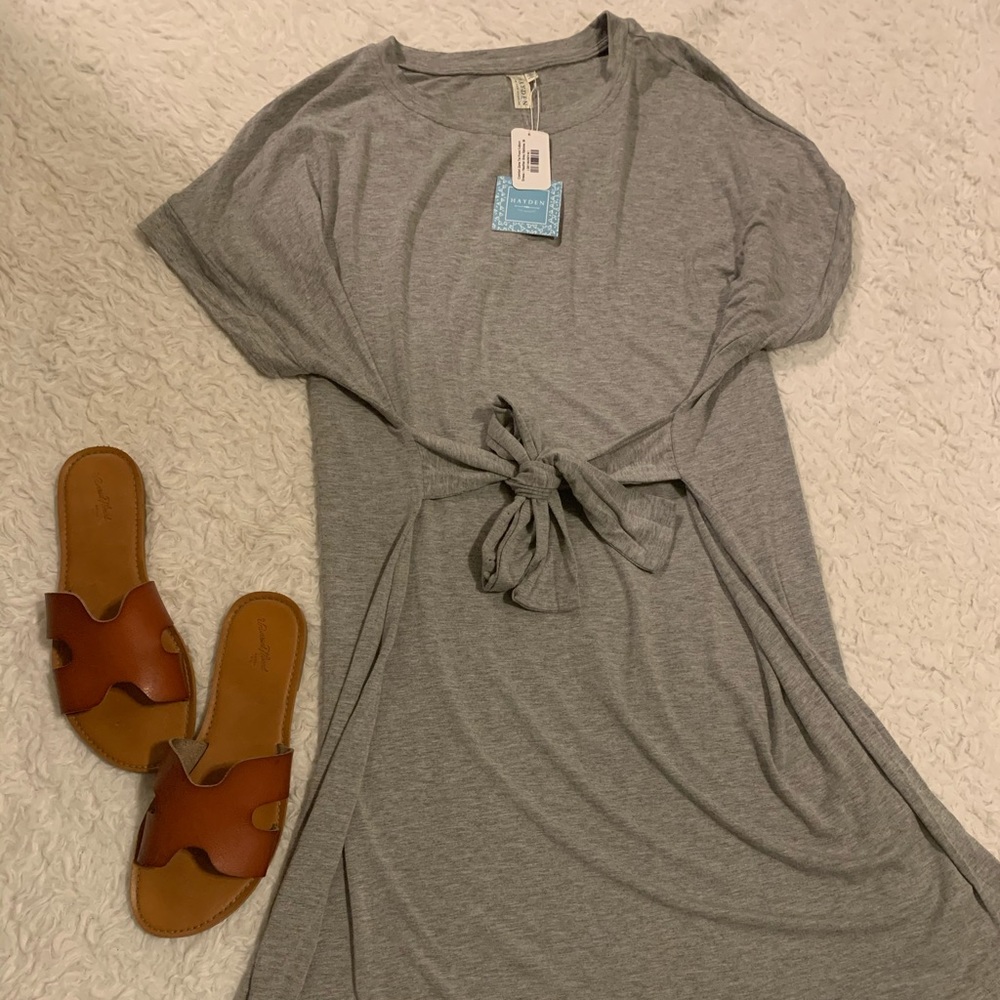 BRAND NEW Tie Front T-shirt Dress